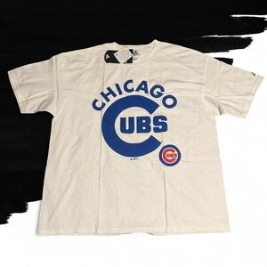 Vintage 2005 Chicago Cubs Big Graphic Adidas MLB Shirt NEW NWT White XL